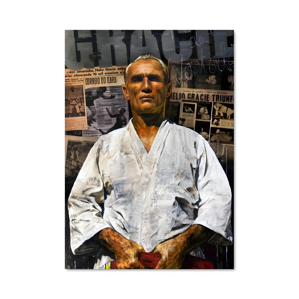 Poster Helio de gracie – affiche Jiu-jitsu brésilien
